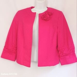 Maggy London Women's Fuchsia Blazer Jacket Sz 6